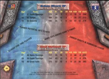 1994 Bowman's Best - Refractors #99 Raul Mondesi / Ruben Rivera Back