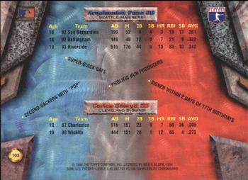 1994 Bowman's Best - Refractors #103 Carlos Baerga / Arquimedez Pozo  Back