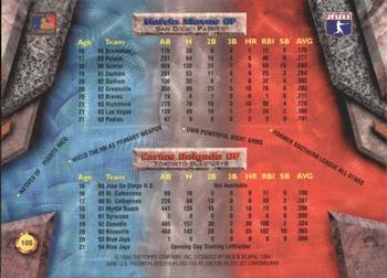 1994 Bowman's Best - Refractors #105 Carlos Delgado / Melvin Nieves  Back