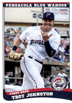 2022 Choice Pensacola Blue Wahoos #13 Troy Johnston Front