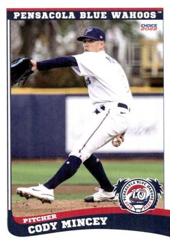2022 Choice Pensacola Blue Wahoos #19 Cody Mincey Front