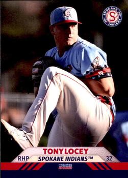 2022 Choice Spokane Indians #16 Tony Locey Front