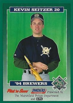 1994 Milwaukee Brewers Police - Marshfield Police Department and GTE #NNO Kevin Seitzer Front