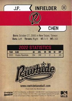 2022 Choice Visalia Rawhide #26 S.P. Chen Back