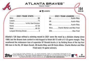 2022 Topps - Gold Star #164 Atlanta Braves Back