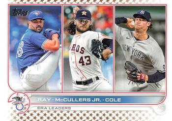 2022 Topps - Gold Star #283 AL ERA Leaders (Robbie Ray / Lance McCullers Jr. / Gerrit Cole)  Front