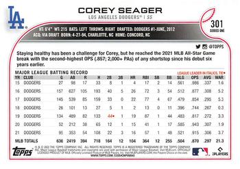 2022 Topps - Gold Star #301 Corey Seager  Back