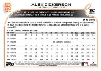 2022 Topps - Gold Star #362 Alex Dickerson Back