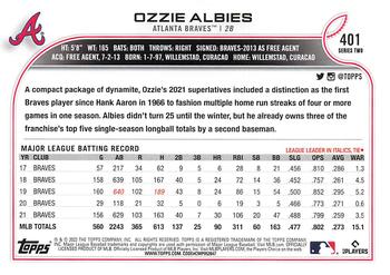 2022 Topps - Gold Star #401 Ozzie Albies Back
