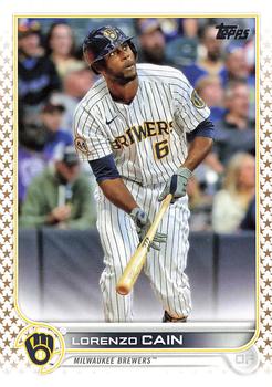 2022 Topps - Gold Star #442 Lorenzo Cain Front