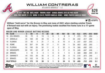2022 Topps - Gold Star #629 William Contreras Back