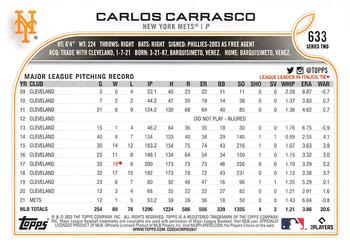 2022 Topps - Gold Star #633 Carlos Carrasco Back