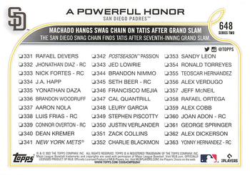 2022 Topps - Gold Star #648 A Powerful Honor Back