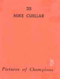1971 Baltimore Orioles Pictures of Champions #NNO Mike Cuellar Back