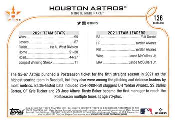 2022 Topps - Blue Star #136 Houston Astros Back