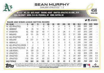 2022 Topps - Blue Star #458 Sean Murphy Back