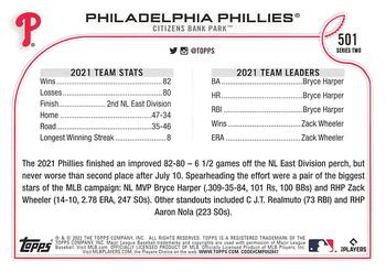2022 Topps - Blue Star #501 Philadelphia Phillies Back