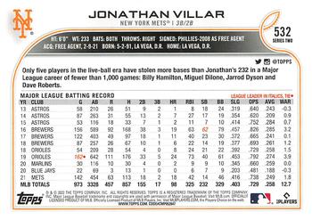 2022 Topps - Blue Star #532 Jonathan Villar Back