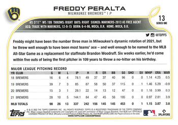 2022 Topps - 582 Montgomery #13 Freddy Peralta  Back