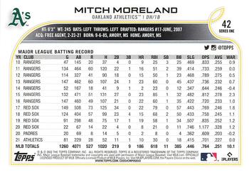 2022 Topps - 582 Montgomery #42 Mitch Moreland  Back