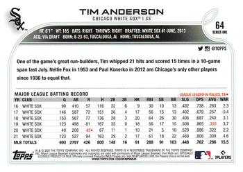 2022 Topps - 582 Montgomery #64 Tim Anderson  Back