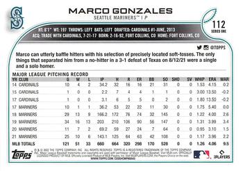 2022 Topps - 582 Montgomery #112 Marco Gonzales  Back