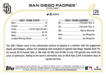 2022 Topps - 582 Montgomery #124 San Diego Padres Back