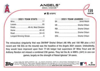 2022 Topps - 582 Montgomery #159 Los Angeles Angels Back
