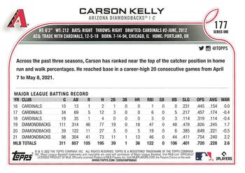 2022 Topps - 582 Montgomery #177 Carson Kelly  Back