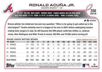 2022 Topps - 582 Montgomery #200 Ronald Acuña Jr.  Back