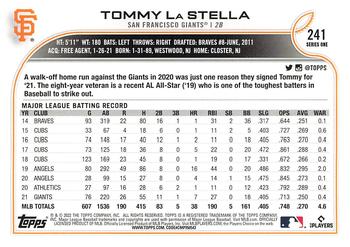 2022 Topps - 582 Montgomery #241 Tommy La Stella  Back