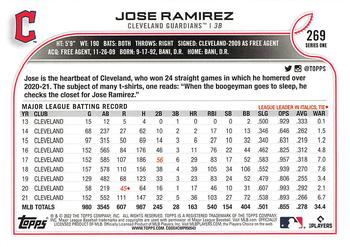 2022 Topps - 582 Montgomery #269 Jose Ramirez  Back