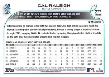 2022 Topps - 582 Montgomery #277 Cal Raleigh  Back