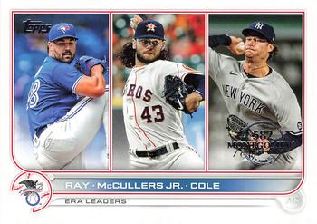 2022 Topps - 582 Montgomery #283 AL ERA Leaders (Robbie Ray / Lance McCullers Jr. / Gerrit Cole)  Front