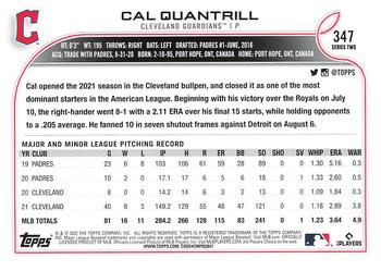 2022 Topps - 582 Montgomery #347 Cal Quantrill Back
