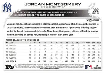 2022 Topps - 582 Montgomery #382 Jordan Montgomery Back
