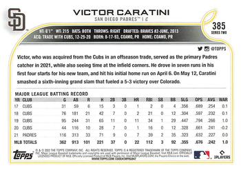 2022 Topps - 582 Montgomery #385 Victor Caratini Back