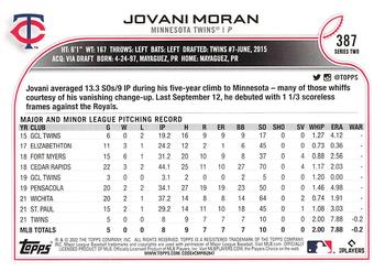 2022 Topps - 582 Montgomery #387 Jovani Moran Back
