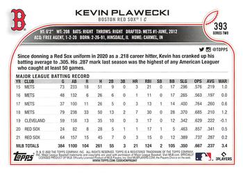 2022 Topps - 582 Montgomery #393 Kevin Plawecki Back