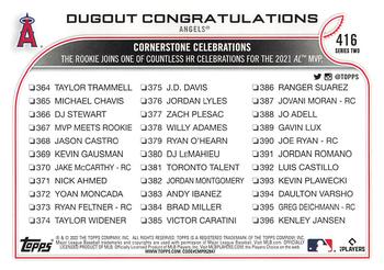 2022 Topps - 582 Montgomery #416 Dugout Congratulations Back