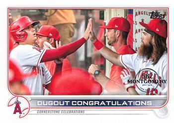 2022 Topps - 582 Montgomery #416 Dugout Congratulations Front