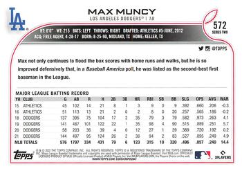 2022 Topps - 582 Montgomery #572 Max Muncy Back