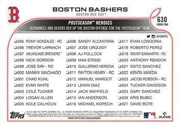 2022 Topps - 582 Montgomery #630 Boston Bashers Back