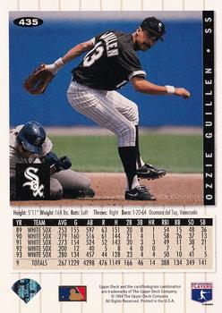1994 Collector's Choice #435 Ozzie Guillen Back