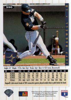1994 Collector's Choice #590 Jeff Bagwell Back