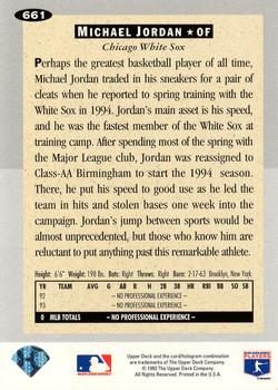 1994 Collector's Choice #661 Michael Jordan Back