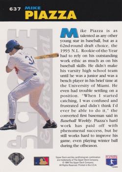 1994 Collector's Choice #637 Mike Piazza Back