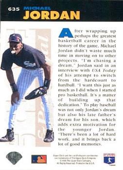 1994 Collector's Choice #635 Michael Jordan Back