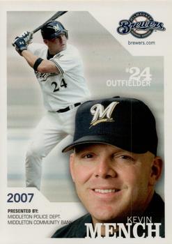 2007 Milwaukee Brewers Police - Middleton Police Department & Middleton Community Bank #NNO Kevin Mench Front