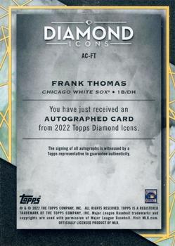 2022 Topps Diamond Icons - Autographs #AC-FT Frank Thomas Back
